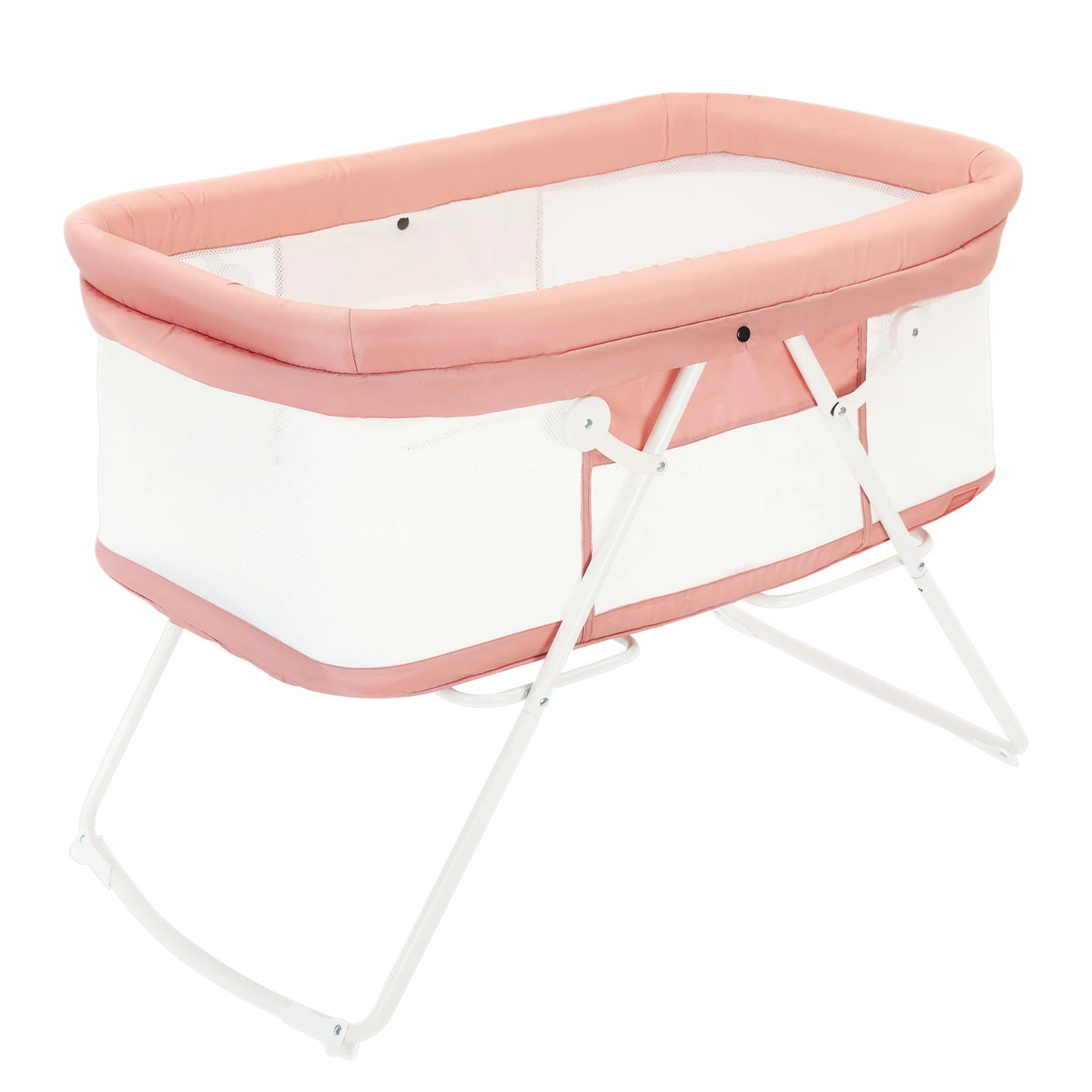 Baby 2-in-1 Bedside Crib & Rocking Cradle with Mattress