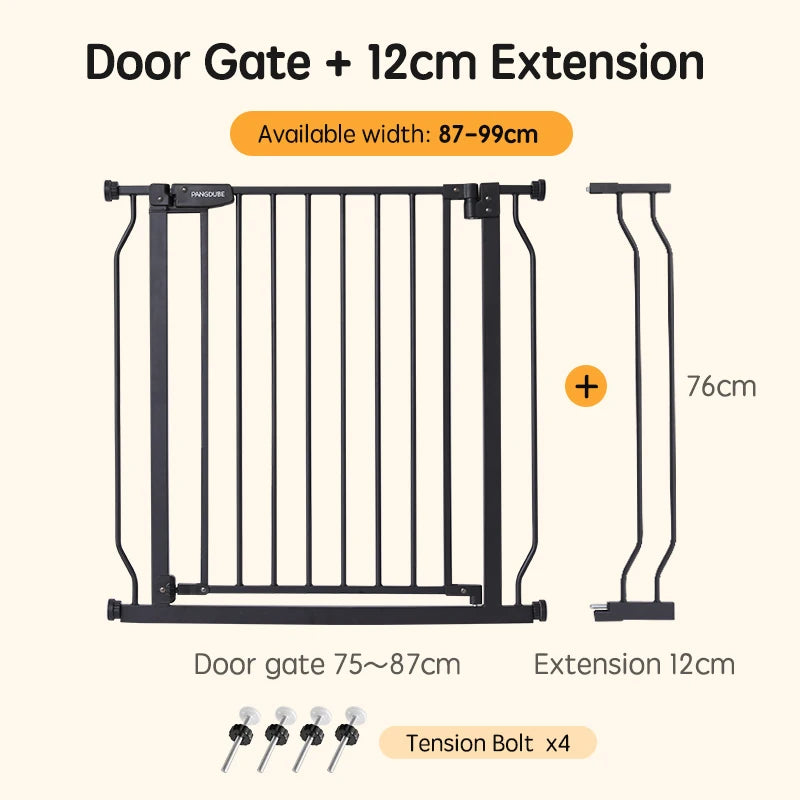 75~147cm Fence Playpen Baby Gate Children's Safety Barrier Stair Security Door for Dogs Pressure-mounted Baby Safety Gate