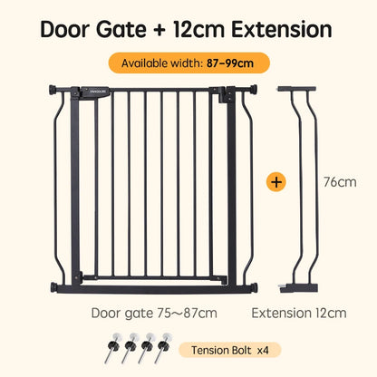 75~147cm Fence Playpen Baby Gate Children's Safety Barrier Stair Security Door for Dogs Pressure-mounted Baby Safety Gate