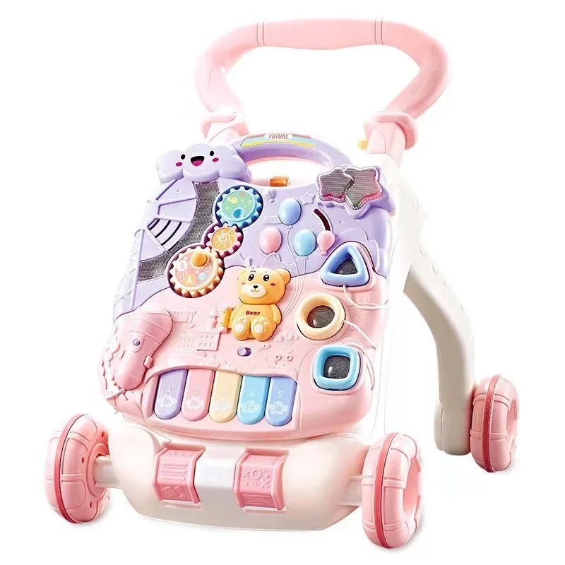 Anti-Tip Baby Walker Push Cart Toy for Learning to Walk 3-18 Months Hand Push Step Assisting Child Development Products