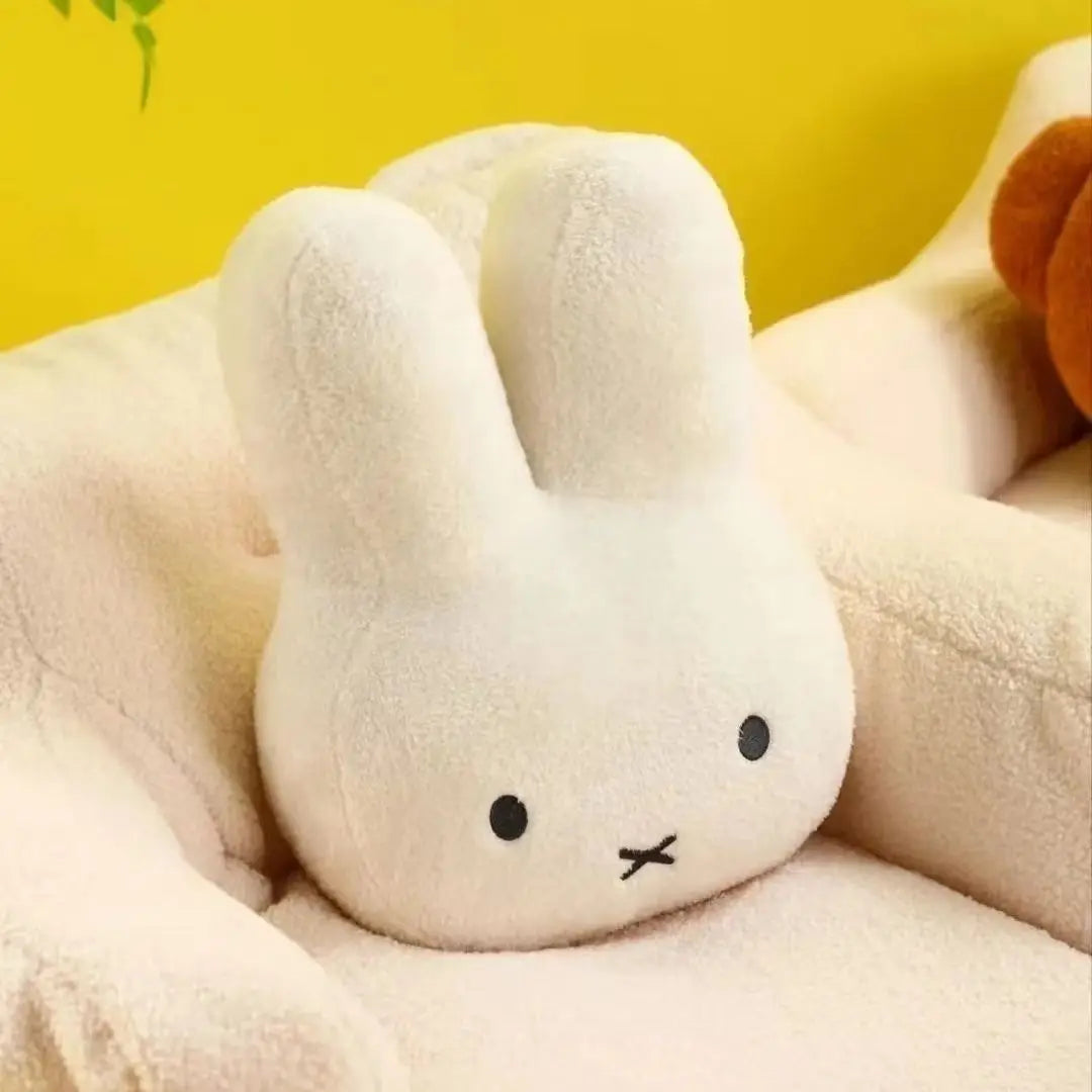 Kawaii Miffy Plush Pillow Cute Sweet Doll Toy Creative Room Decoration Cartoon Ornament Birthday Christmas Gift