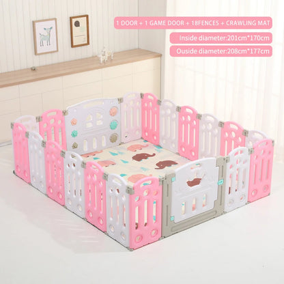 BabyBlush Large Baby Activity Playpen with Slide & Free Mat