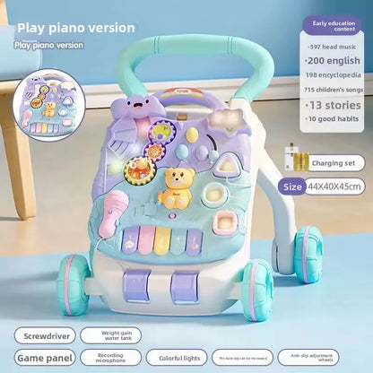 Anti-Tip Baby Walker Push Cart Toy for Learning to Walk 3-18 Months Hand Push Step Assisting Child Development Products