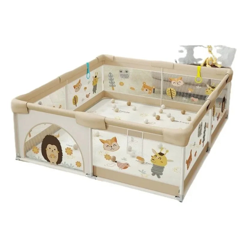BabyBlush Soft Mesh Baby Playpen with Crawling Mat