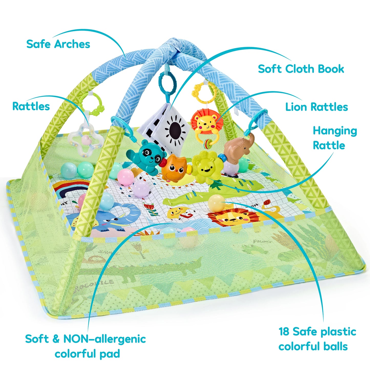 Sensory Play Gym & Crawling Mat – Learn, Play & Grow!