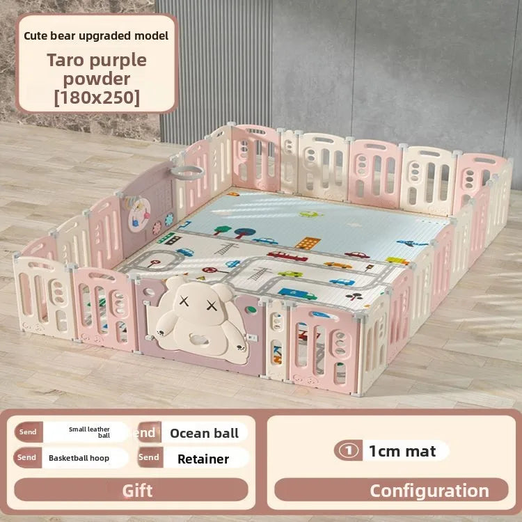 Kids Indoor Safety Playpen Foldable Baby Barrier Slide Swing Fun Activity Center Toddlers Home Use Secure Protective Play Area