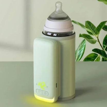 Rechargeable Baby Bottle Warmer 6Levels Temperature Adjustment with Temperature Display Warmer Sleeve Feeding Accessories