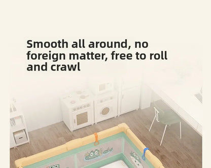 Safety Fence Foldable Baby Playpen Indoor Toddler Activity Area Crawling Mat Easy Assembly Non-Toxic Materials Indoor Playground