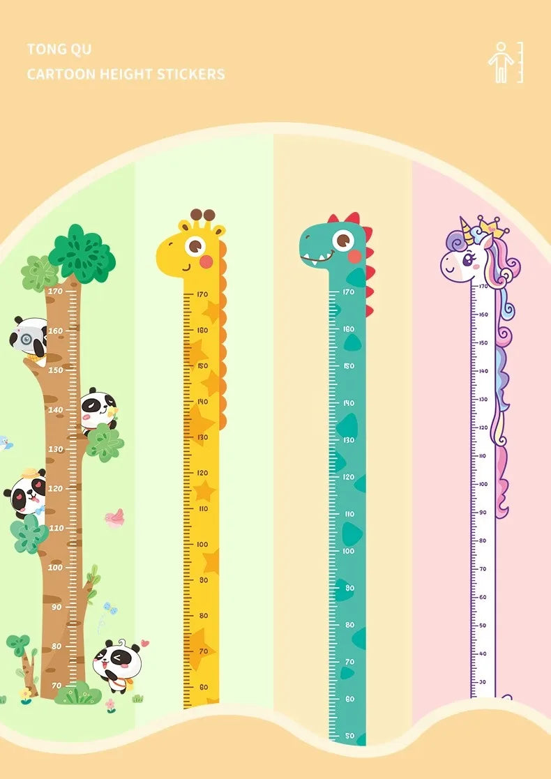 Grow With Me Animal Height Chart Wall Stickers