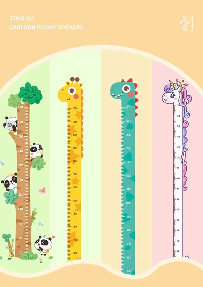 Grow With Me Animal Height Chart Wall Stickers