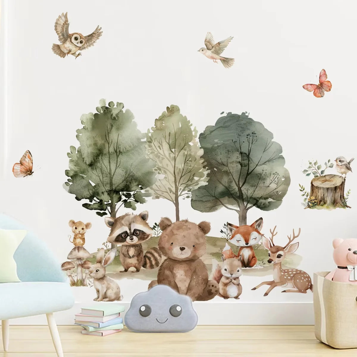 Woodland Learning Friends Wall Stickers