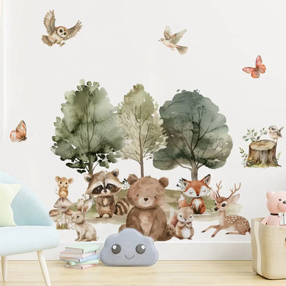 Woodland Learning Friends Wall Stickers