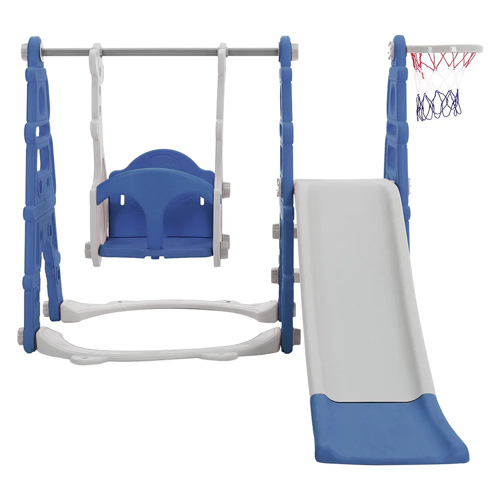 BabyBlush Toddler Swing, Slide & Basketball Playset