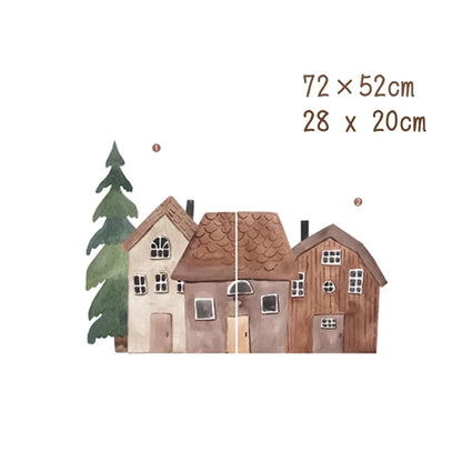 Nordic Small Town Wall Decals – Calm, Cozy & Magical