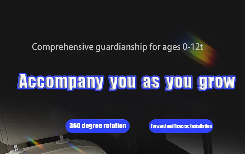 Child Car Safety Seats with ISOFIX for Baby Adjustable 360 Rotating Direction Angle 0-12 Years Suitable Car Seat with Footrest