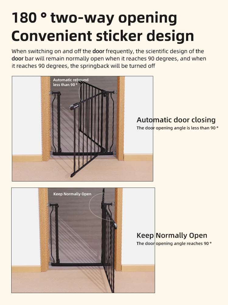 75~147cm Fence Playpen Baby Gate Children's Safety Barrier Stair Security Door for Dogs Pressure-mounted Baby Safety Gate