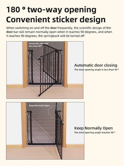 75~147cm Fence Playpen Baby Gate Children's Safety Barrier Stair Security Door for Dogs Pressure-mounted Baby Safety Gate