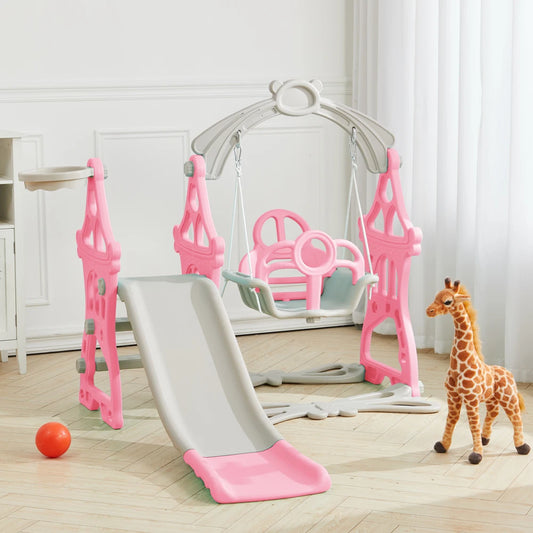 BabyBlush Toddler Swing & Slide Playset