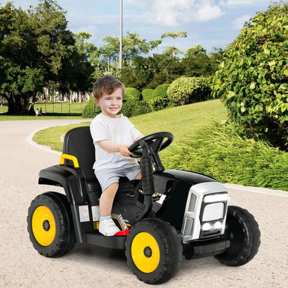 BabyBlush 12V Kids Ride-On Tractor with Trailer