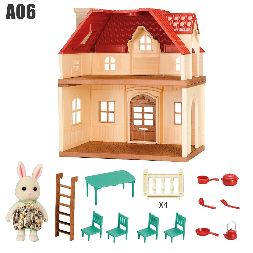 Forest Family Dream Dollhouse Villa – 3-Storey Playset