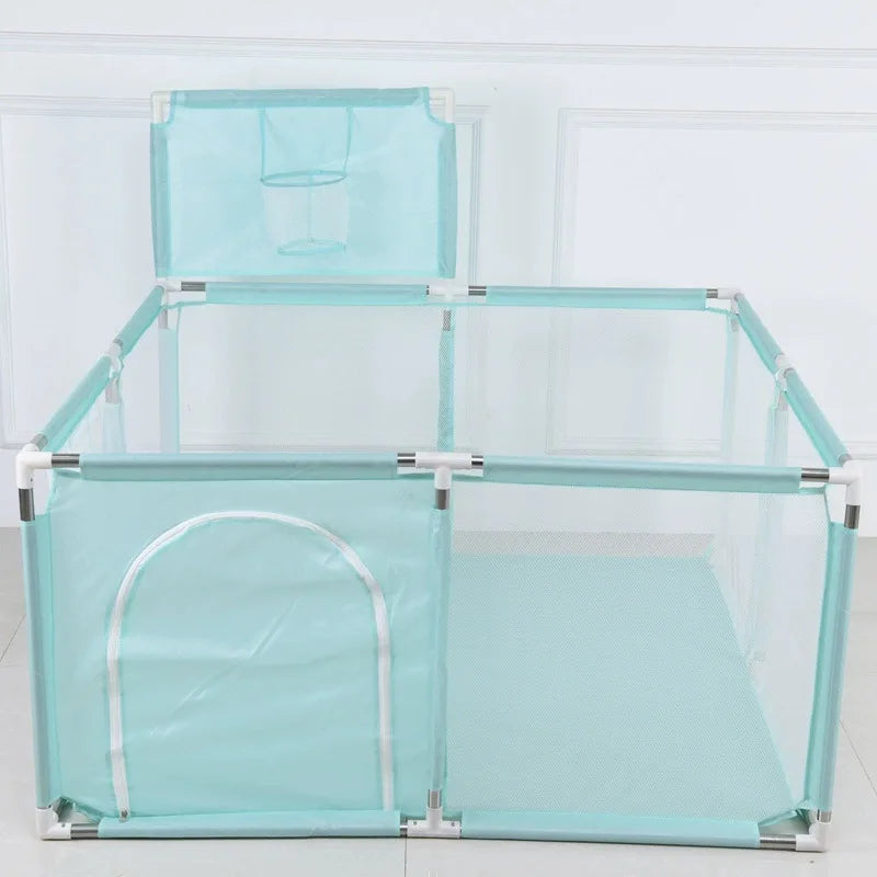 NEW Playpens for Baby with Pull Rings Indoor Baby Playground Kids Balls Pool Activity Fence Baby Games Park Child Safety Barrier