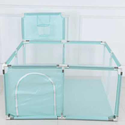 NEW Playpens for Baby with Pull Rings Indoor Baby Playground Kids Balls Pool Activity Fence Baby Games Park Child Safety Barrier