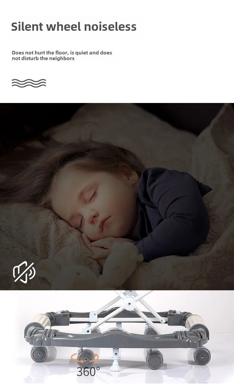 Anti-rollover Children's Multi-functional Baby Walker Baby Trolley with Musical Walker