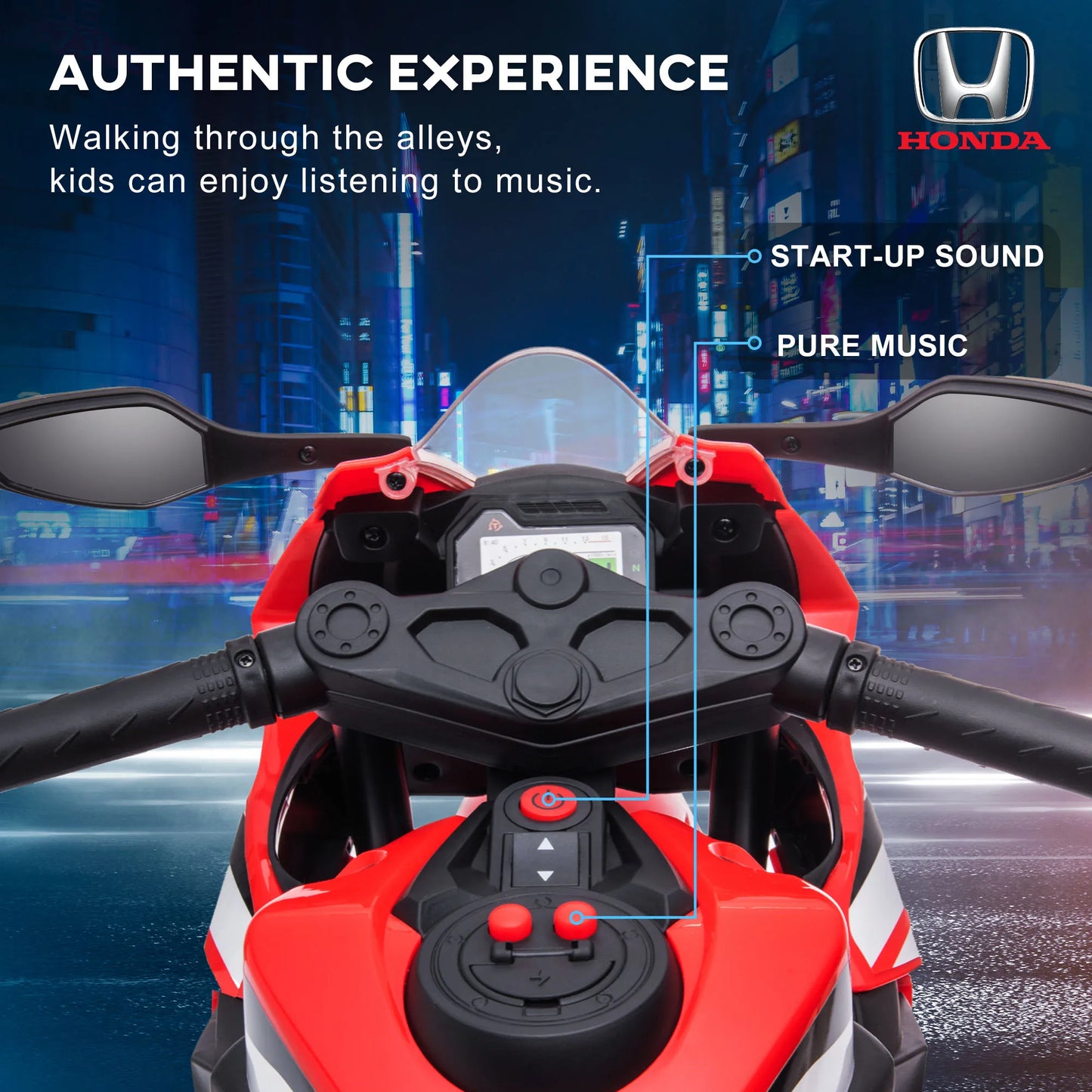 Honda Licensed Kids Electric Motorbike Ride-On (6V)
