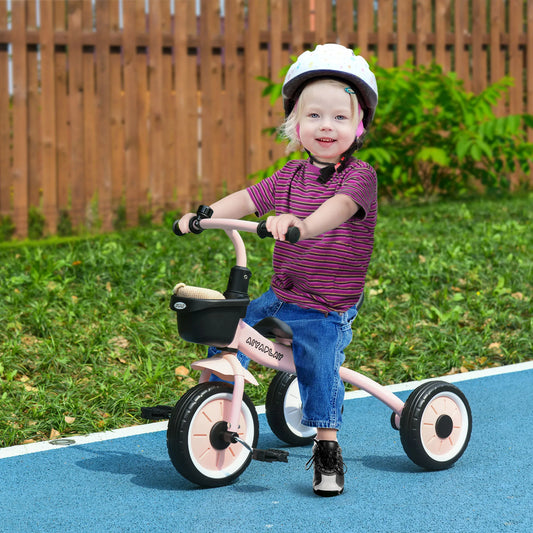 Kids Tricycle with Basket & Adjustable Seat (Ages 2–5)