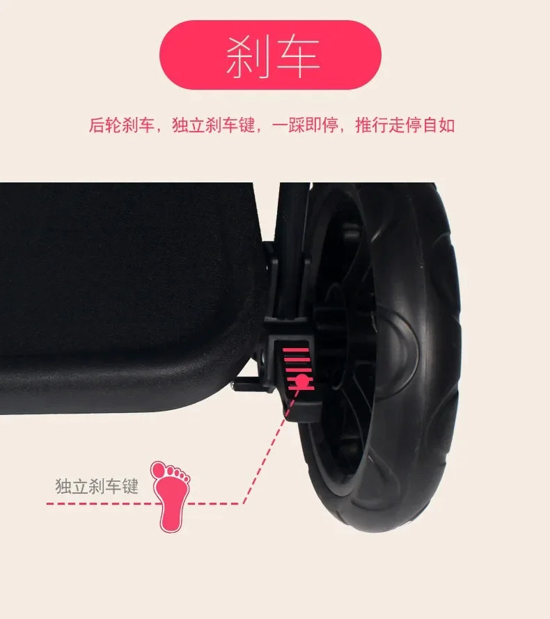 2025The Twin Strollers Sit Back and Forth in The Wheelbarrow, The Size of The Trolley, The Twin Trolley Can Sit and Lie Down.