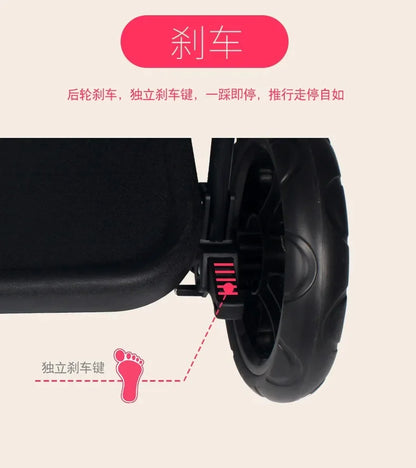 2025The Twin Strollers Sit Back and Forth in The Wheelbarrow, The Size of The Trolley, The Twin Trolley Can Sit and Lie Down.