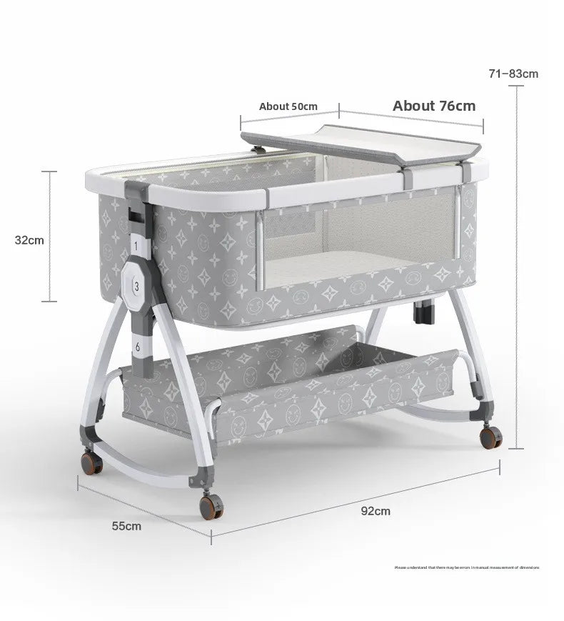 Portable Foldable Baby Crib & Bassinet – Bedside Co-Sleeper Travel Bed