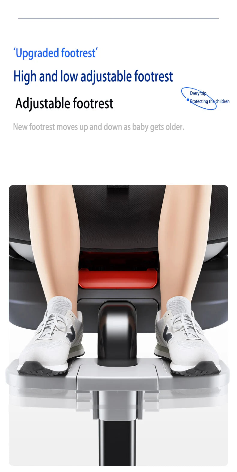 Child Car Safety Seats with ISOFIX for Baby Adjustable 360 Rotating Direction Angle 0-12 Years Suitable Car Seat with Footrest