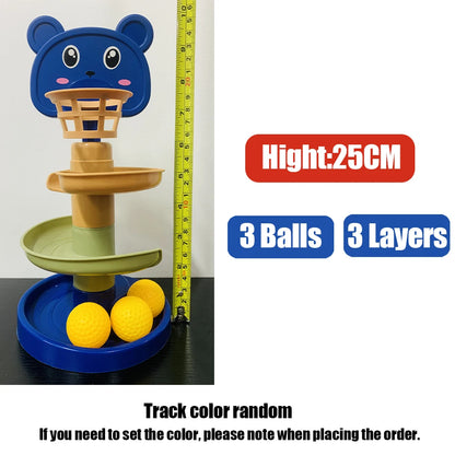 Baby Toys Rolling Ball Pile Tower Early Educational Toy For Babies Rotating Track Educational Baby Gift Stacking Toy ForChildren