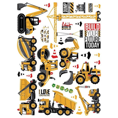 Construction Vehicles Wall Stickers – Build a Fun Adventure Room