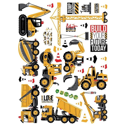 Construction Vehicles Wall Stickers – Build a Fun Adventure Room
