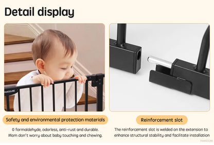75~147cm Fence Playpen Baby Gate Children's Safety Barrier Stair Security Door for Dogs Pressure-mounted Baby Safety Gate