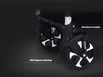 New Eggshell Twin Stroller Two-way Twin Stroller 2-in-1 Twin Children's Stroller Double Sleeping Basket with Adjustable Angle