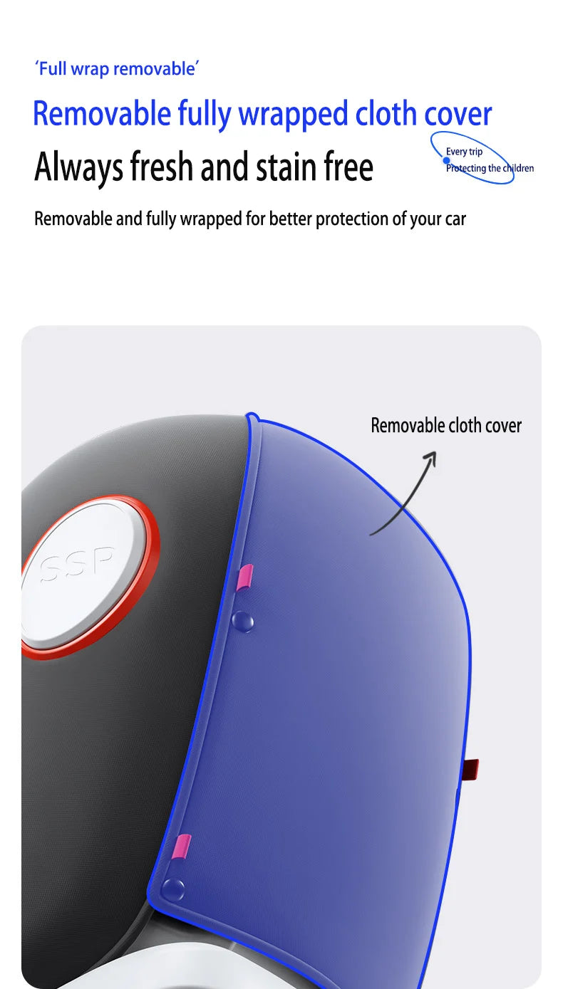 Child Car Safety Seats with ISOFIX for Baby Adjustable 360 Rotating Direction Angle 0-12 Years Suitable Car Seat with Footrest