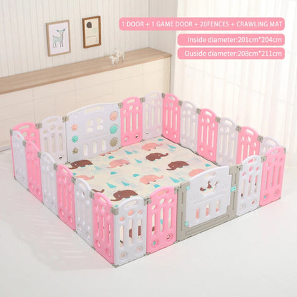 BabyBlush Large Baby Activity Playpen with Slide & Free Mat