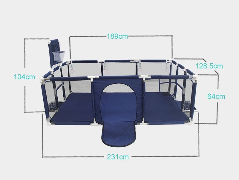 NEW Playpens for Baby with Pull Rings Indoor Baby Playground Kids Balls Pool Activity Fence Baby Games Park Child Safety Barrier