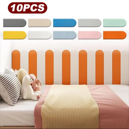 10PCS Self Adhesive Environmental Friendly Anti-Collision Soft Package Wall Sticker Skirt Kids's Room Surround Protection Board