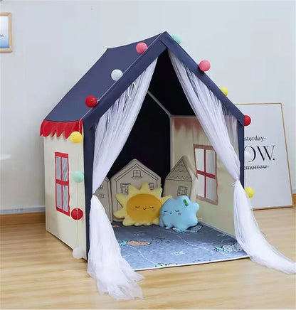 Portable Baby Play House Children Tent Teepee Tent Enfant Kids Tent Pink Blue Kids Play House Indoor Outdoor Toy Princess House