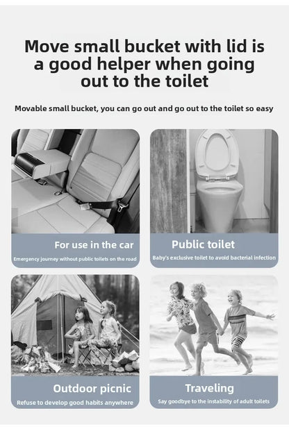Portable Folding Children's Toilet Trainer for Outdoor Camping Car Travel Emergency Urinal Basin Baby Training Seat
