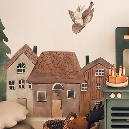 Nordic Small Town Wall Decals – Calm, Cozy & Magical