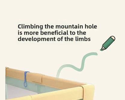 Safety Fence Foldable Baby Playpen Indoor Toddler Activity Area Crawling Mat Easy Assembly Non-Toxic Materials Indoor Playground