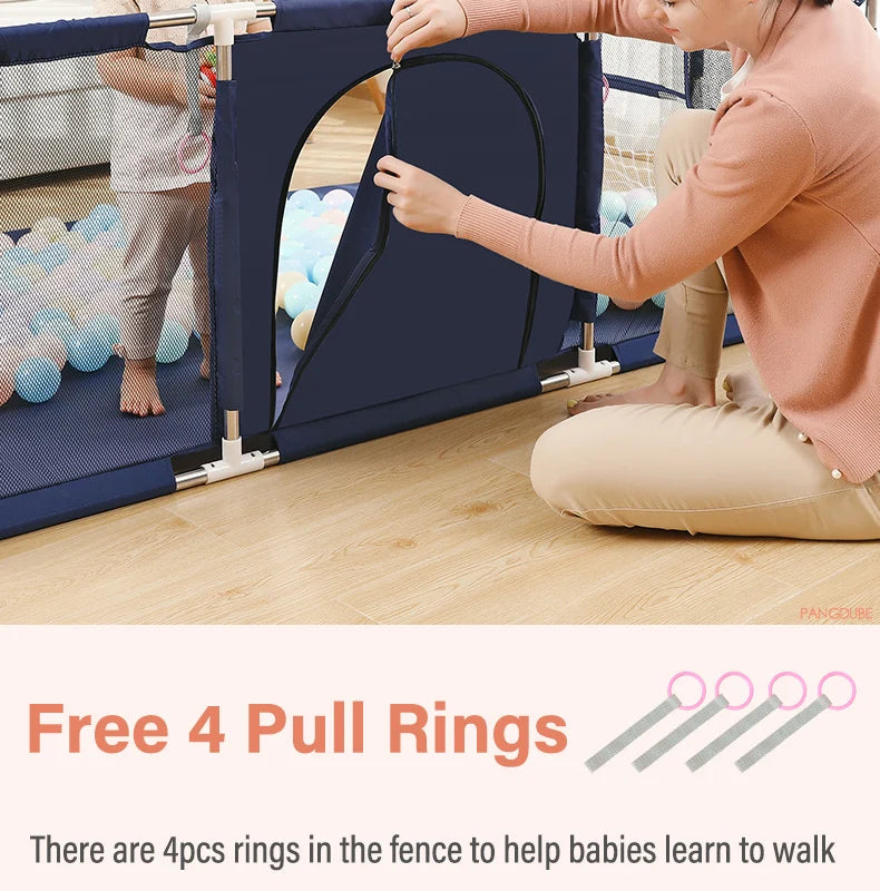 PANGDUBE Baby Playpen for Children Play Area Baby Playground 6 Month~6 Years Old Kids Ball Pit Playpen Indoor Baby Safety Fence