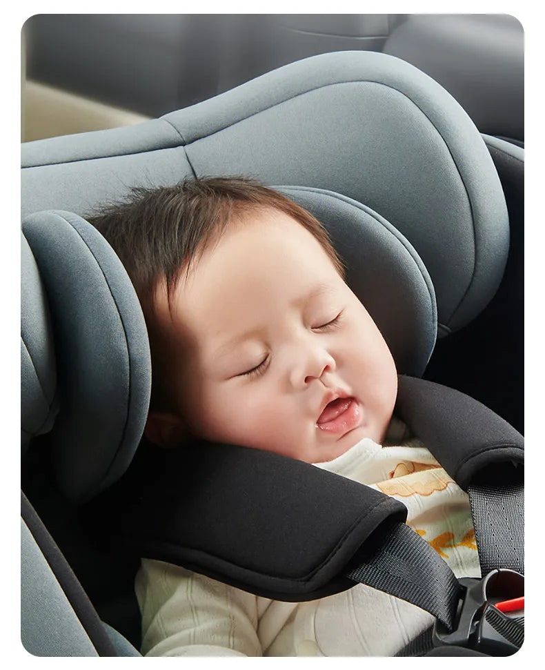 Child Car Safety Seats with ISOFIX for Baby Adjustable 360 Rotating Direction Angle 0-12 Years Suitable Car Seat with Footrest