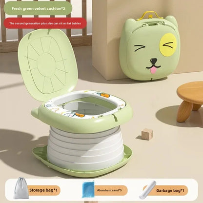 Portable Folding Children's Toilet Trainer for Outdoor Camping Car Travel Emergency Urinal Basin Baby Training Seat