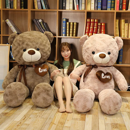 Nice New Hot High Quality 2 Colors Teddy Bear With Love Stuffed Animals Plush Toys Doll Pillow Kids Lovers Birthday Baby Gift